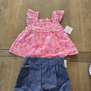 Catherine Malandrino Coral Embroidered Top